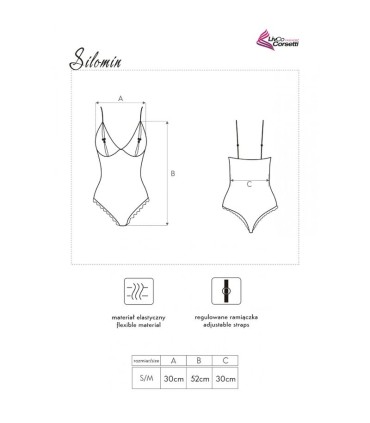 LIVCO CORSETTI FASHION SILOMIN LC 1401 BODY BATA NEGRO TALLA UNICA