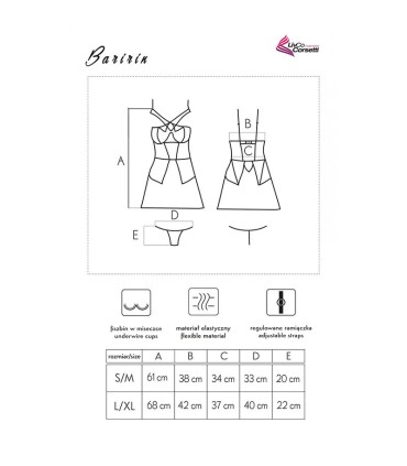 LIVCO CORSETTI FASHION BARIRIN LC 90633 FALDA PANTY NEGRO S M