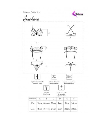 LIVCO CORSETTI FASHION SNEHANA LC 90443 SUJETADOR LIGUERO PANTY NEGRO L XL