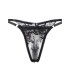 SUBBLIME SET DE 3 PIEZAS SUJETADOR TANGA LIGA ESTAMPADO FLORAL NEGRO L XL
