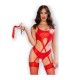CHILIROSE CR 4625 SET CUATRO PIEZAS CROTCHLESS ROJO L