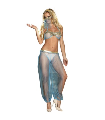 SUBBLIME SET DE LENCERIA INDIA STYLE AZUL L XL