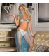 SUBBLIME SET DE LENCERIA INDIA STYLE AZUL L XL