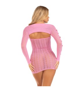 LEG AVENUE VESTIDO CORAZON LAZOS ROSA TALLA UNICA