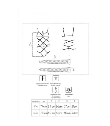 LIVCO CORSETTI FASHION THIARA LC 20213 SET BODY MEDIAS ROJA S M