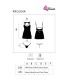 LIVCO CORSETTI FASHION KROLINA LC 90734 CHEMISE TANGA NEGRO L XL