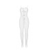SUBBLIME 951740 BODYSTOCKING CROTCHLESS DE REJILLA CON LAZOS BLANCO TALLA UNICA