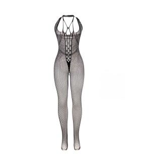 SUBBLIME 951788 BODYSTOCKING LARGO DE REJILLA TIRANTES EN PECHO Y ESPALDA NEGRO TALLA UNICA