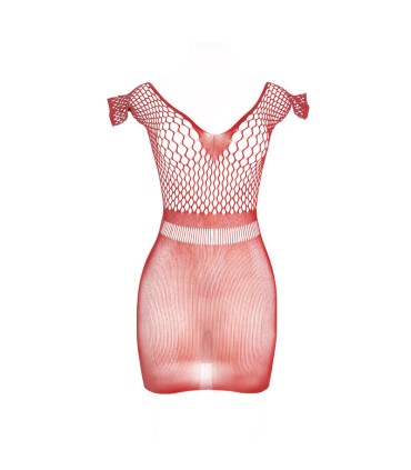 SUBBLIME 951924 VESTIDO DE REJILLA CROCHE CORTO ROJO TALLA UNICA