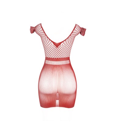 SUBBLIME 951924 VESTIDO DE REJILLA CROCHE CORTO ROJO TALLA UNICA