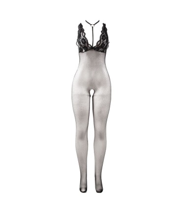 SUBBLIME 951993 BODYSTOCKING CROTCHLESS DE REJILLA TRANSPARENTE NEGRO TALLA UNICA