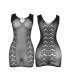 SUBBLIME 952167 VESTIDO DE REJILLA CORTO ELASTICO NEGRO TALLA UNICA