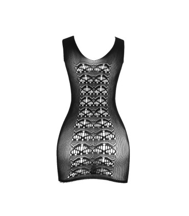 SUBBLIME 952167 VESTIDO DE REJILLA CORTO ELASTICO NEGRO TALLA UNICA