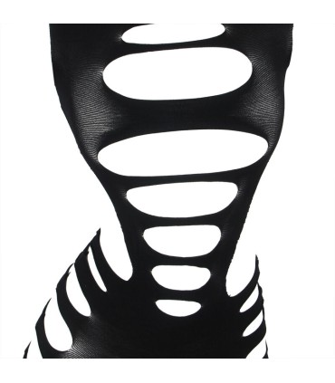 SUBBLIME 952266 VESTIDO DE REJILLA ELASTICO MANGA LARGA NEGRO TALLA UNICA