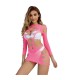 SUBBLIME 952273 VESTIDO DE REJILLA ELASTICO MANGA LARGA ROSA TALLA UNICA