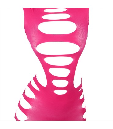 SUBBLIME 952273 VESTIDO DE REJILLA ELASTICO MANGA LARGA ROSA TALLA UNICA