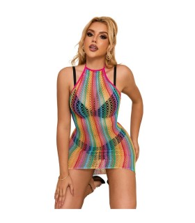 SUBBLIME 952341 VESTIDO DE REJILLA ARCOIRIS TALLA UNICA