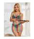 SUBBLIME 952365 VESTIDO DE REJILLA HOMBROS DESCUBIERTOS ARCOIRIS TALLA UNICA