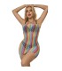 SUBBLIME 952457 VESTIDO DE REJILLA SIN MANGAS CON HOMBROS DESCUBIERTOS ARCOIRIS TALLA UNICA