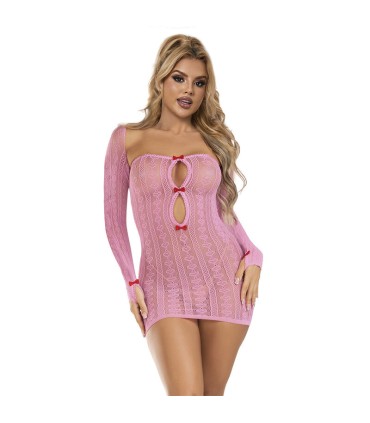 SUBBLIME 952471 VESTIDO DE REJILLA ROSA TALLA UNICA