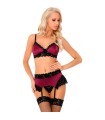 LIVCO CORSETTI FASHION - NAHIR LC 20214 SUJETADOR + PANTY + LIGUERO S/M