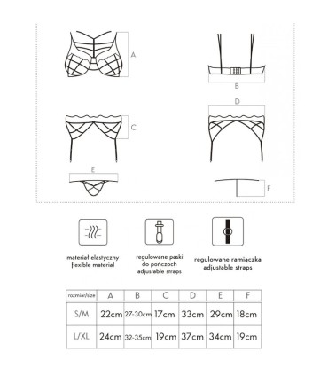 LIVCO CORSETTI FASHION SOLEDAD LC 20217 SUJETADOR PANTY LIGUERO S M