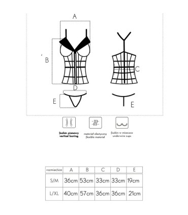 LIVCO CORSETTI FASHION LAURA LC 20215 CORSET TANGA S M