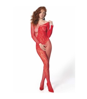 PASSION BS 107 BODYSTOCKING ROJO TALLA UNICA