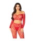LEG AVENUE CROP TOP MEDIAS ROJO TALLA UNICA