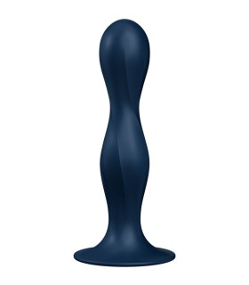 SATISFYER DOUBLE BALL R DILDO SILICONA AZUL