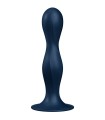 SATISFYER - DOUBLE BALL-R DILDO SILICONA GRANATE