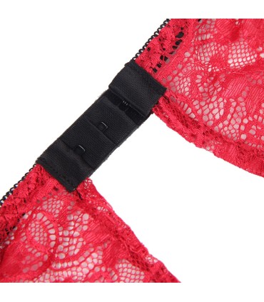 SUBBLIME 953898 SET 3 PIEZAS ENCAJE Y SATEN ROJO S M