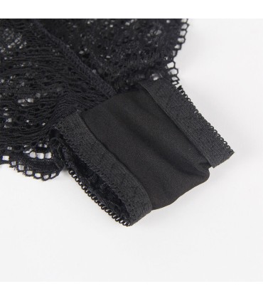 SUBBLIME 953911 SET 3 PIEZAS ENCAJE Y SATEN NEGRO S M