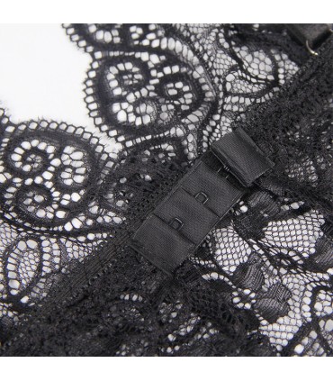 SUBBLIME 953928 SET 3 PIEZAS ENCAJE Y SATEN NEGRO L XL