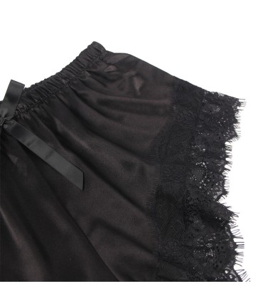 SUBBLIME 953935 PIJAMA SEXY SATEN Y ENCAJE NEGRO S M