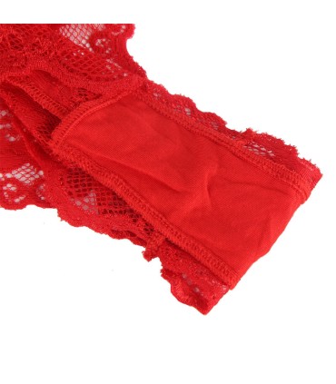 SUBBLIME 953980 BODY SEXY CON VOLANTES CINTURON ROJO L XL