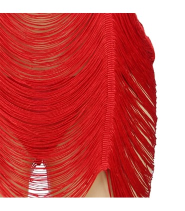 SUBBLIME 954253 VESTIDO DE FLECOS TANGA ROJO L XL