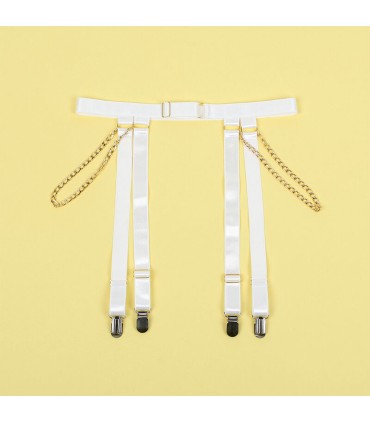 SUBBLIME 954284 BODY CON CADENAS LIGUEROS BLANCO S M