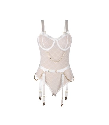 SUBBLIME 954291 BODY CON CADENAS LIGUEROS BLANCO L XL