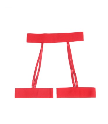 SUBBLIME 954321 SUJETADOR TANGA LIGUEROS ESTAMPADO DE CORAZONES ROJO S M