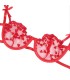 SUBBLIME 954321 SUJETADOR TANGA LIGUEROS ESTAMPADO DE CORAZONES ROJO S M