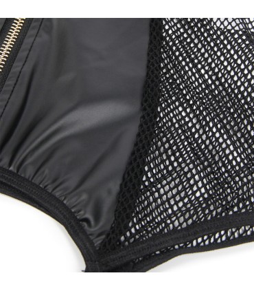 SUBBLIME 954451 VESTIDO SEXY DE REJILLA CUERO NEGRO L XL