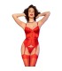 CHILIROSE CR 4845 CORSET Y MEDIAS ROJO S
