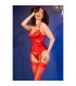 CHILIROSE CR 4845 CORSET Y MEDIAS ROJO S