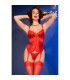 CHILIROSE CR 4845 CORSET Y MEDIAS ROJO S