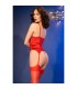 CHILIROSE CR 4845 CORSET Y MEDIAS ROJO S