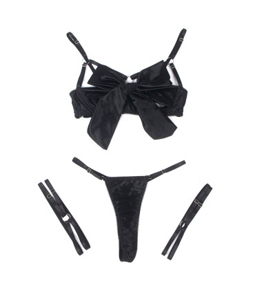 SUBBLIME 955199 SET SUJETADOR CON LAZO NEGRO AJUSTABLE S M