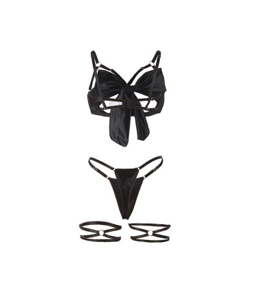 SUBBLIME 955199 SET SUJETADOR CON LAZO NEGRO AJUSTABLE S M