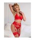 SUBBLIME 955267 SET SUJETADOR CON LIGUERO BONDAGE ROJO L XL