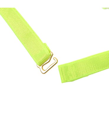 SUBBLIME 955274 SET SUJETADOR CON COLLAR Y DETALLES PARA PIERNAS VERDE FLUORESCENTE S M